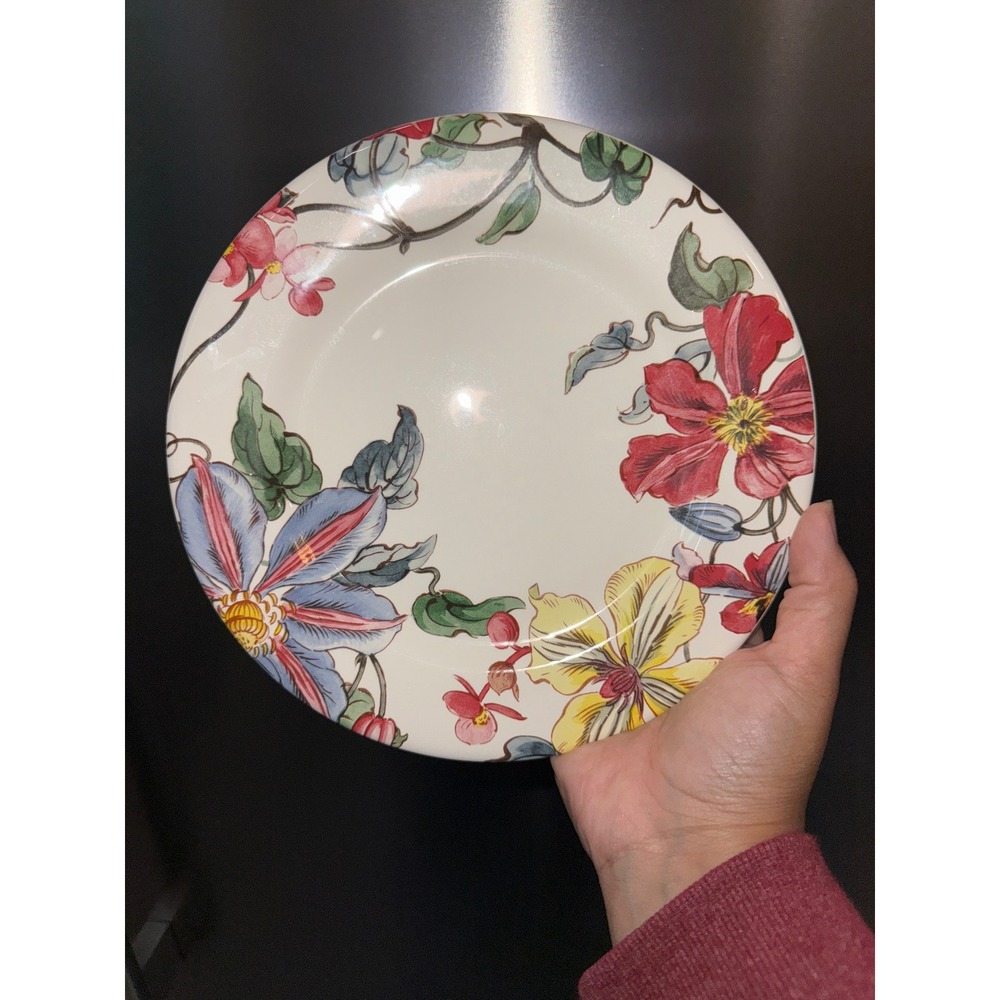 Gien France Clematites Floral Plate Decorative Dish Display or Salad‎ Plate